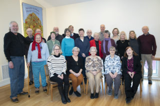 Canaan Congregational Church family in the new sanctuary